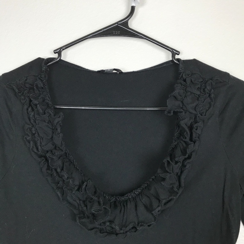 3/$20 Express Dreamweight Ruffle Tee - Picture 3 of 3